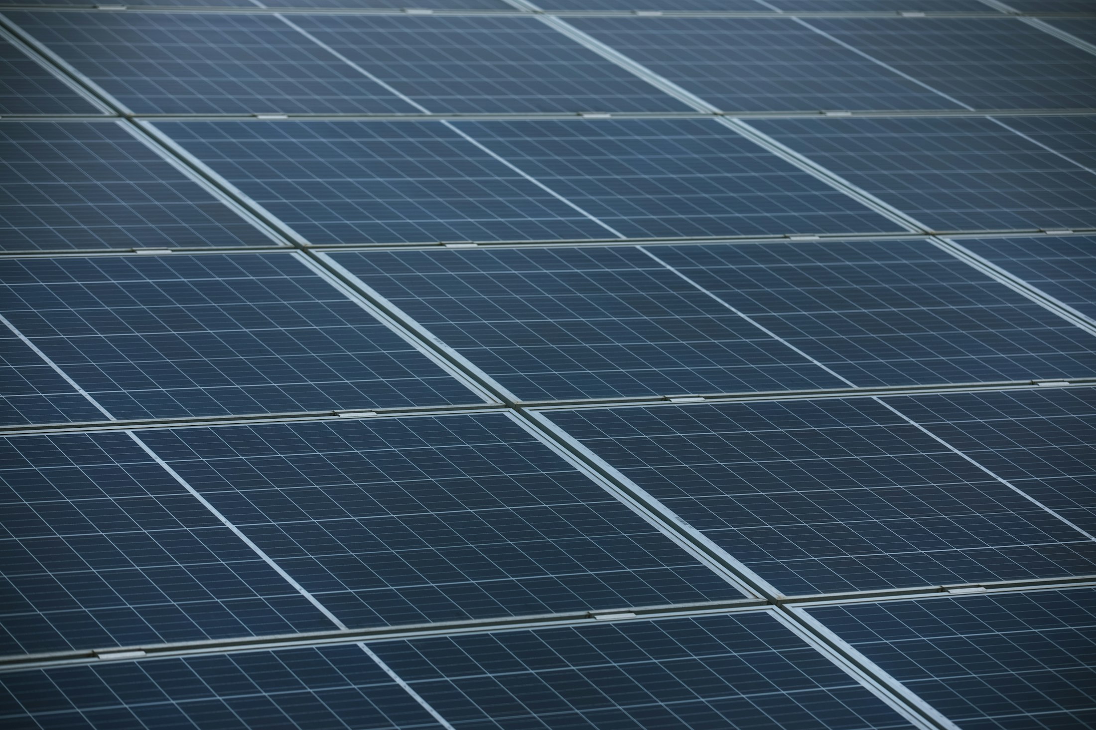 Modern solar modules in close detail