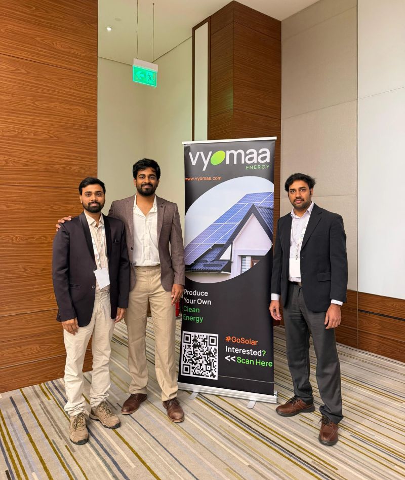 Team members at an industry event