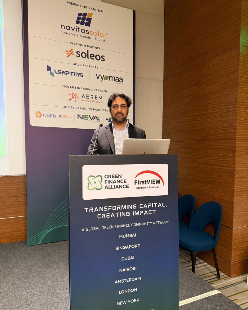 Team member presenting at an industry conference