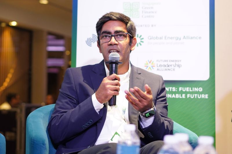Team member speaking on an industry panel